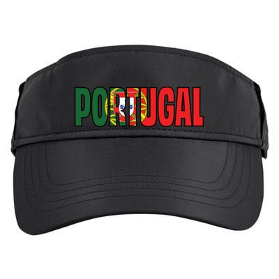 Cool Portugal Mashup Word Flag Adult Drive Performance Visor