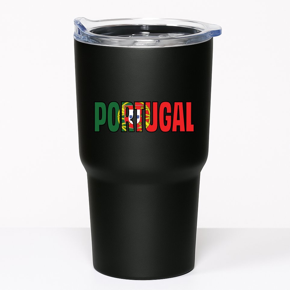 Cool Portugal Mashup Word Flag Tumbler