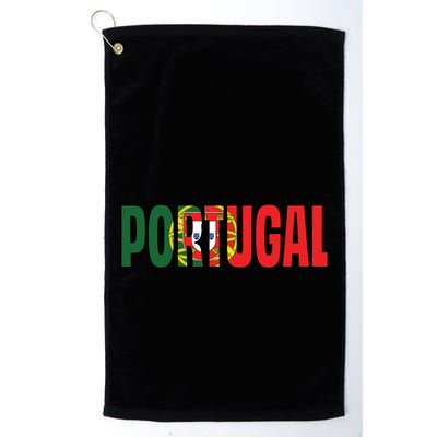 Cool Portugal Mashup Word Flag Golf Towel
