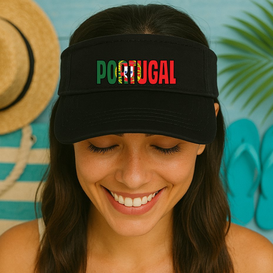 Cool Portugal Mashup Word Flag Visor