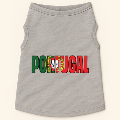 Cool Portugal Mashup Word Flag Doggie Tank