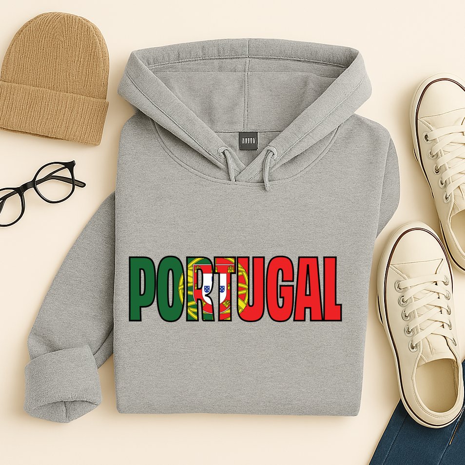 Cool Portugal Mashup Word Flag Hoodie