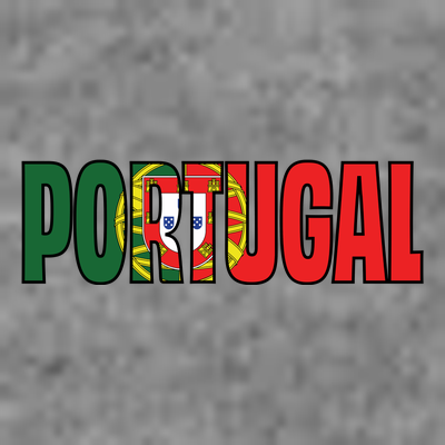 Cool Portugal Mashup Word Flag T-Shirt