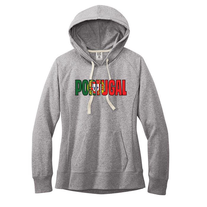 Cool Portugal Mashup Word Flag Women's Fleece Hoodie