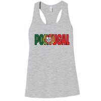 Cool Portugal Mashup Word Flag Women's Racerback Tank