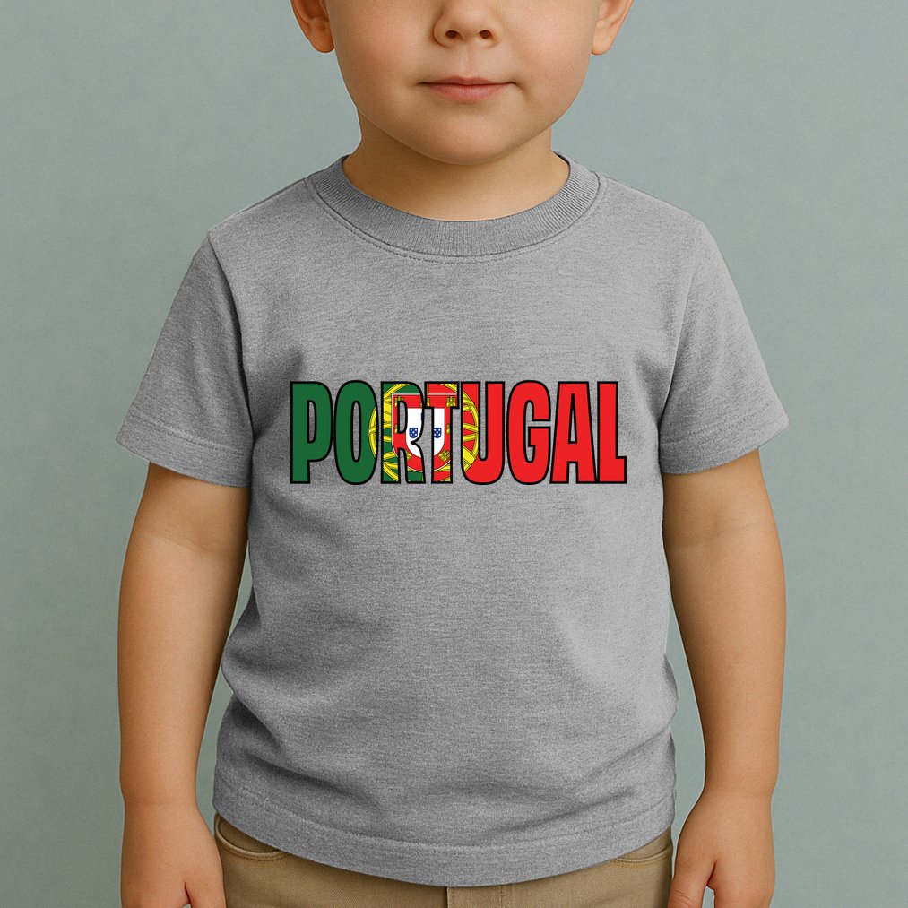 Cool Portugal Mashup Word Flag Toddler T-Shirt