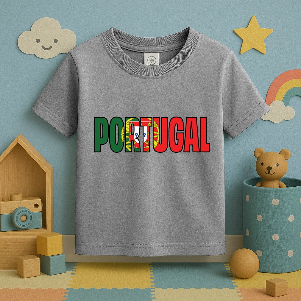 Cool Portugal Mashup Word Flag Toddler T-Shirt