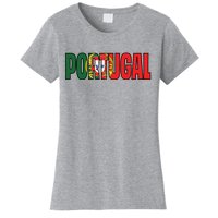 Cool Portugal Mashup Word Flag Women's T-Shirt