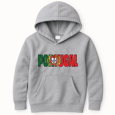 Cool Portugal Mashup Word Flag Kids Hoodie