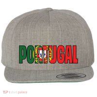 Cool Portugal Mashup Word Flag Wool Snapback Cap