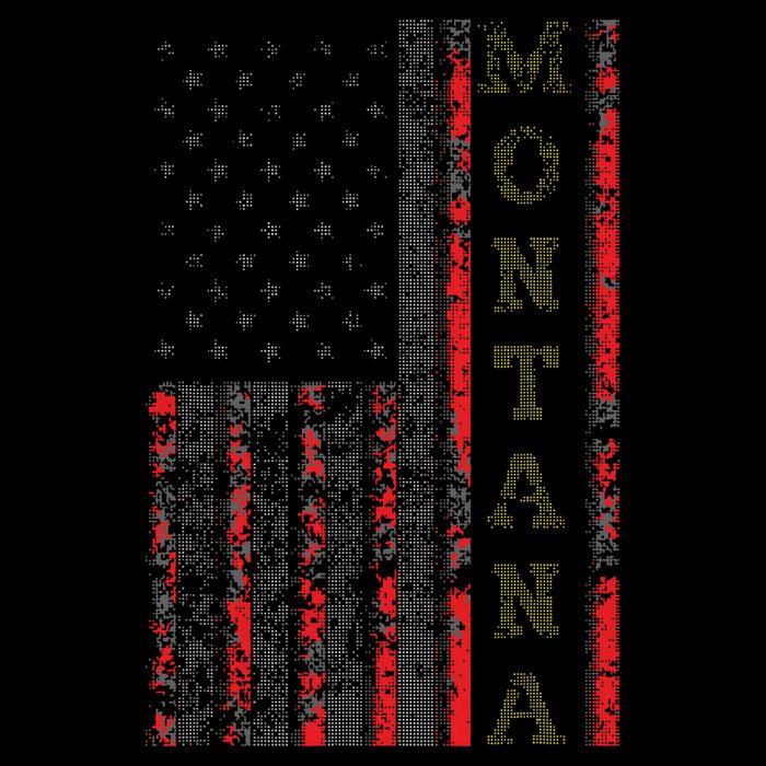 Cool Patriotic Montana Usa Us Flag Poster