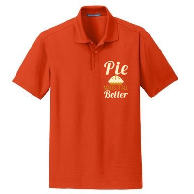 Cool Pie Makes It All Better Bakers Gift Dry Zone Grid Polo