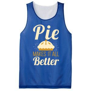 Cool Pie Makes It All Better Bakers Gift Mesh Reversible Basketball Jersey Tank