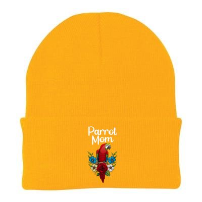 Cool Parrot Mom For Wo Girls Tropical Bird Lovers Owners Knit Cap Winter Beanie