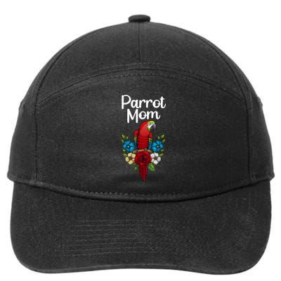 Cool Parrot Mom For Wo Girls Tropical Bird Lovers Owners 7-Panel Snapback Hat