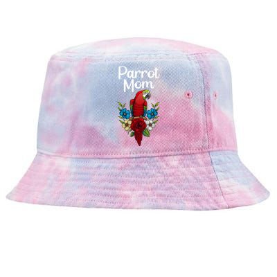 Cool Parrot Mom For Wo Girls Tropical Bird Lovers Owners Tie-Dyed Bucket Hat