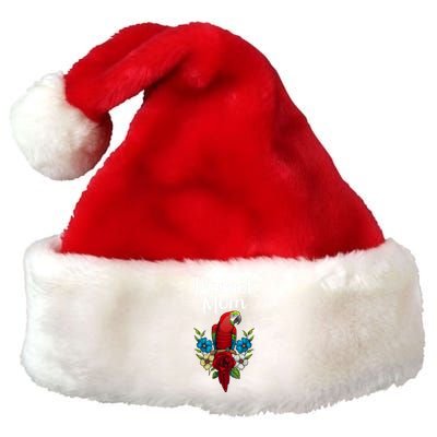 Cool Parrot Mom For Wo Girls Tropical Bird Lovers Owners Premium Christmas Santa Hat