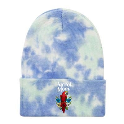 Cool Parrot Mom For Wo Girls Tropical Bird Lovers Owners Tie Dye 12in Knit Beanie