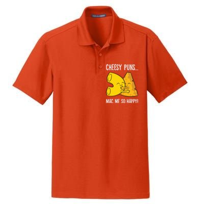 Cheesy Puns Mac Me So Happy Funny Mac And Cheese Gift Dry Zone Grid Polo