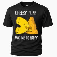 Cheesy Puns Mac Me So Happy Funny Mac And Cheese Gift Cooling Performance Crew T-Shirt