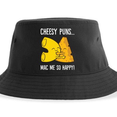 Cheesy Puns Mac Me So Happy Funny Mac And Cheese Gift Sustainable Bucket Hat