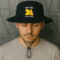 Cheesy Puns Mac Me So Happy Funny Mac And Cheese Gift Bucket Hat
