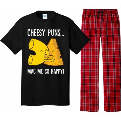 Cheesy Puns Mac Me So Happy Funny Mac And Cheese Gift Pajama Set