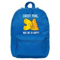 Cheesy Puns Mac Me So Happy Funny Mac And Cheese Gift 16 in Basic Backpack