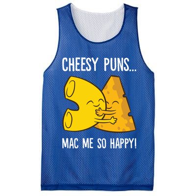 Cheesy Puns Mac Me So Happy Funny Mac And Cheese Gift Mesh Reversible Basketball Jersey Tank