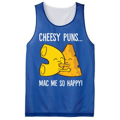 Cheesy Puns Mac Me So Happy Funny Mac And Cheese Gift Mesh Reversible Basketball Jersey Tank