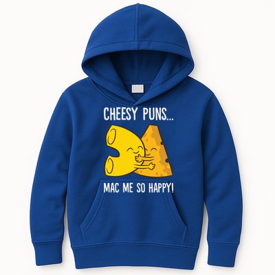 Cheesy Puns Mac Me So Happy Funny Mac And Cheese Gift Kids Hoodie