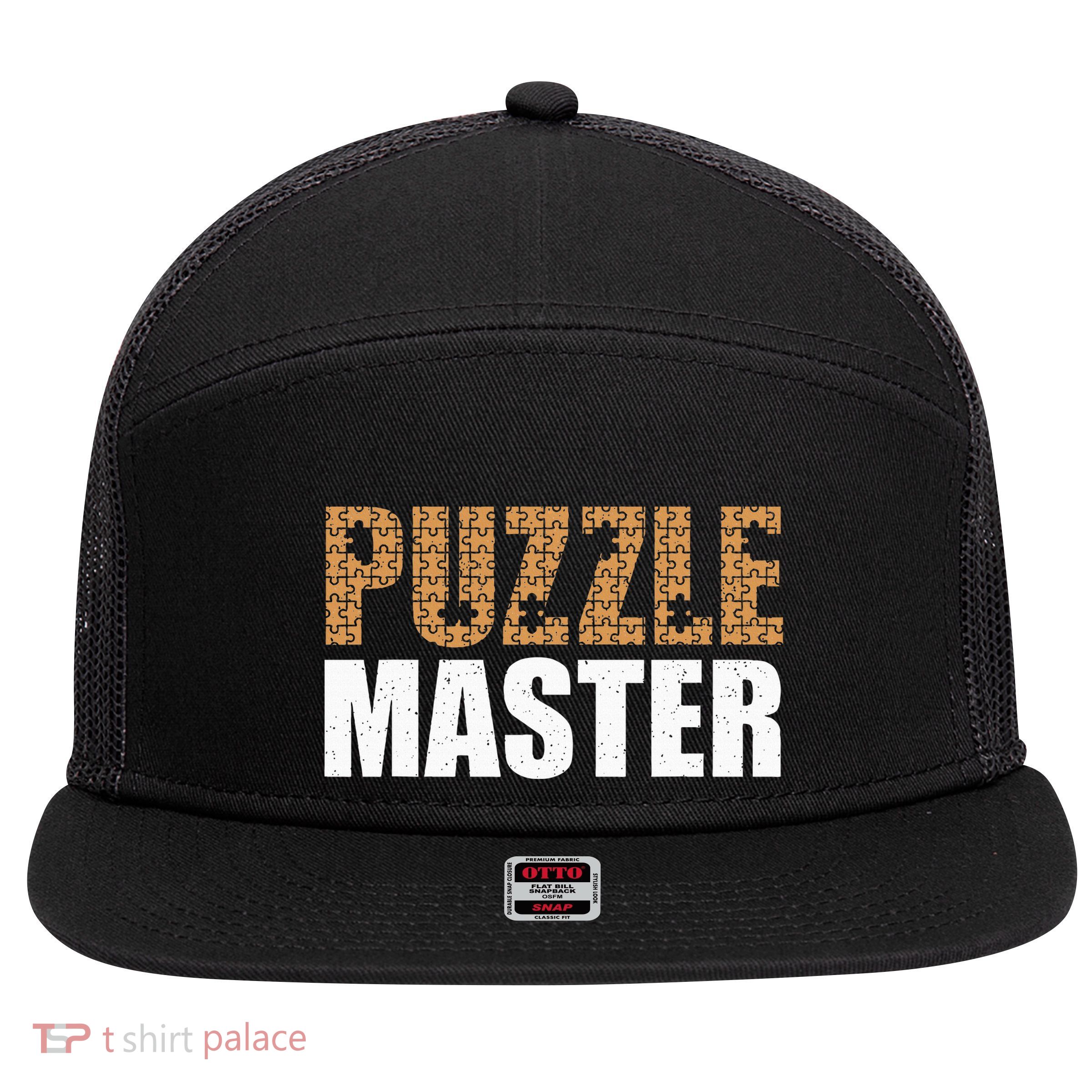Cool Puzzle Master Jigsaw Piece Puzzle Lovers 7 Panel Mesh Trucker Snapback Hat