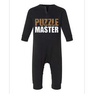 Cool Puzzle Master Jigsaw Piece Puzzle Lovers Infant Fleece One Piece