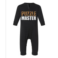 Cool Puzzle Master Jigsaw Piece Puzzle Lovers Infant Fleece One Piece