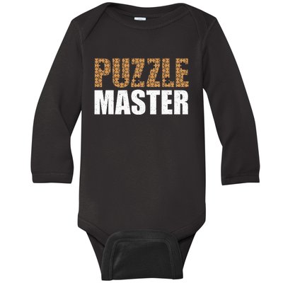 Cool Puzzle Master Jigsaw Piece Puzzle Lovers Baby Long Sleeve Bodysuit