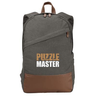 Cool Puzzle Master Jigsaw Piece Puzzle Lovers Cotton Canvas Backpack