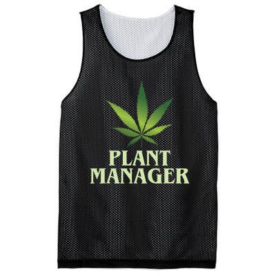 Cannabis Plant Manager Funny Marijuana Gift Mesh Reversible Basketball Jersey Tank