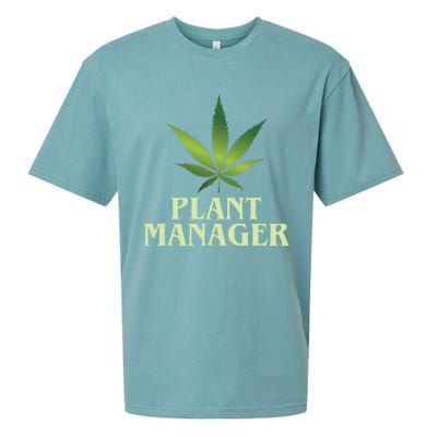 Cannabis Plant Manager Funny Marijuana Gift Sueded Cloud Jersey T-Shirt