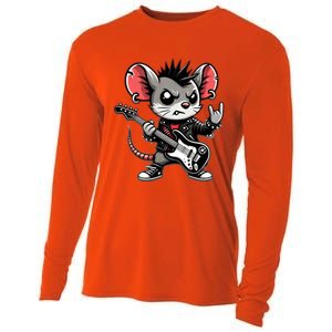 Cute Punk Mouse RockN Roll Goth Funny Punk Rock Music Funny Gift Cooling Performance Long Sleeve Crew