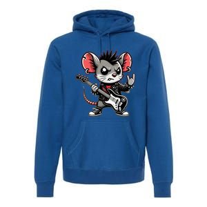 Cute Punk Mouse RockN Roll Goth Funny Punk Rock Music Funny Gift Premium Hoodie