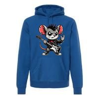 Cute Punk Mouse RockN Roll Goth Funny Punk Rock Music Funny Gift Premium Hoodie