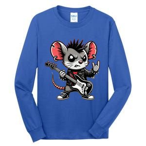 Cute Punk Mouse RockN Roll Goth Funny Punk Rock Music Funny Gift Tall Long Sleeve T-Shirt