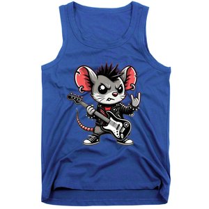 Cute Punk Mouse RockN Roll Goth Funny Punk Rock Music Funny Gift Tank Top