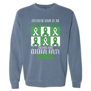 Cerebral Palsy Mom Cerebral Palsy Support Squad Great Gift Garment-Dyed Sweatshirt