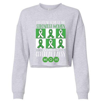 Cerebral Palsy Mom Cerebral Palsy Support Squad Great Gift Cropped Pullover Crew