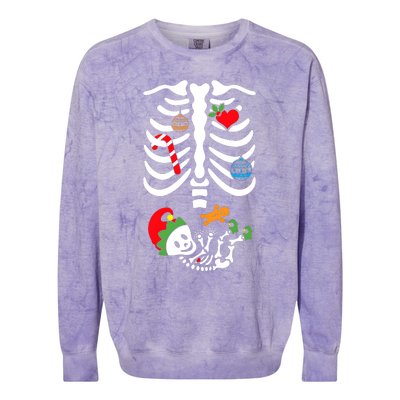 Christmas Pregnancy Maternity Xmas Holiday Season Family Colorblast Crewneck Sweatshirt