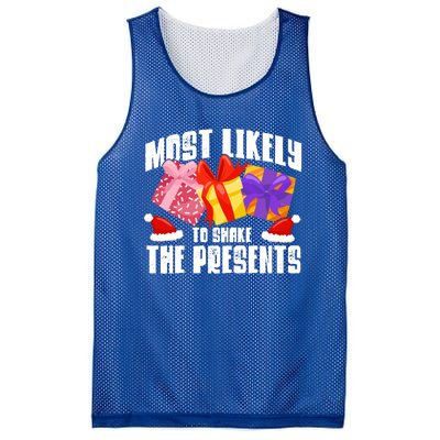 Christmas Presents Most Likely To Shake Christmas Presents Gift Mesh Reversible Basketball Jersey Tank