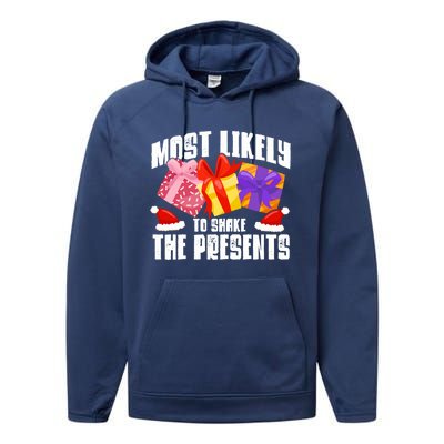 Christmas Presents Most Likely To Shake Christmas Presents Gift Performance Fleece Hoodie