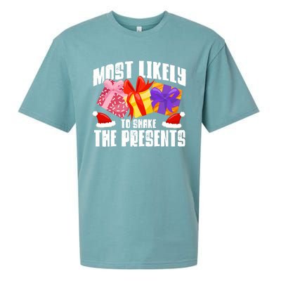 Christmas Presents Most Likely To Shake Christmas Presents Gift Sueded Cloud Jersey T-Shirt