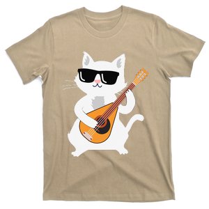 Cat Playing Mandolin T-Shirt